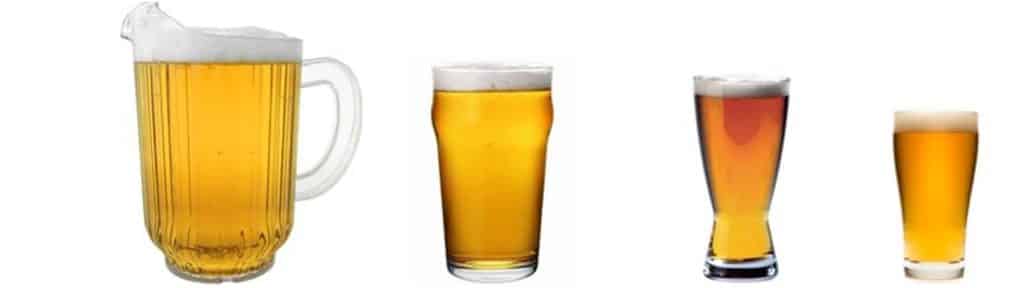 Large Spanish Beer Drinking Glasses | Set of 4