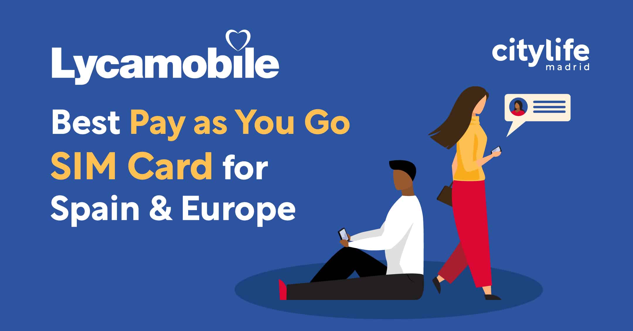 Tarjeta Sim Prepago Lycamobile Espana Nueva con 100 Minutos y 6GB