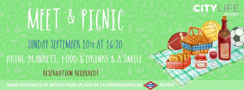 MEET & PICNIC: Time to enjoy Madrid's good weather! Join our FREE Activity!