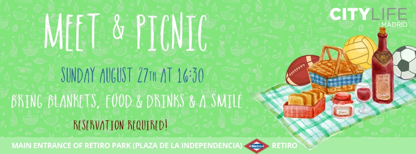 MEET & PICNIC: Time to enjoy Madrid's good weather! Join our FREE Activity!